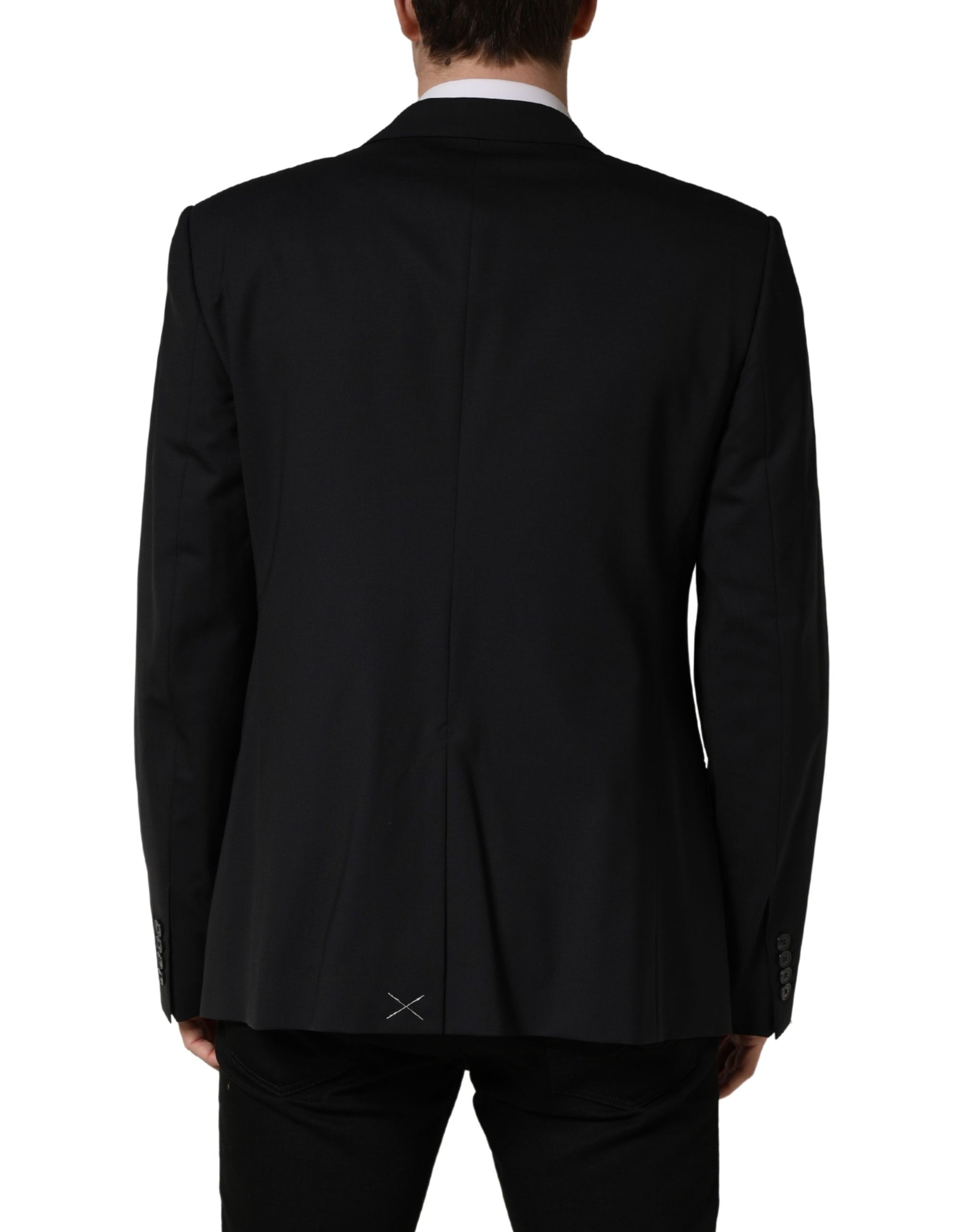 Dolce & Gabbana Blue Single Breasted 2 Button Suit Jacket Dolce & Gabbana
