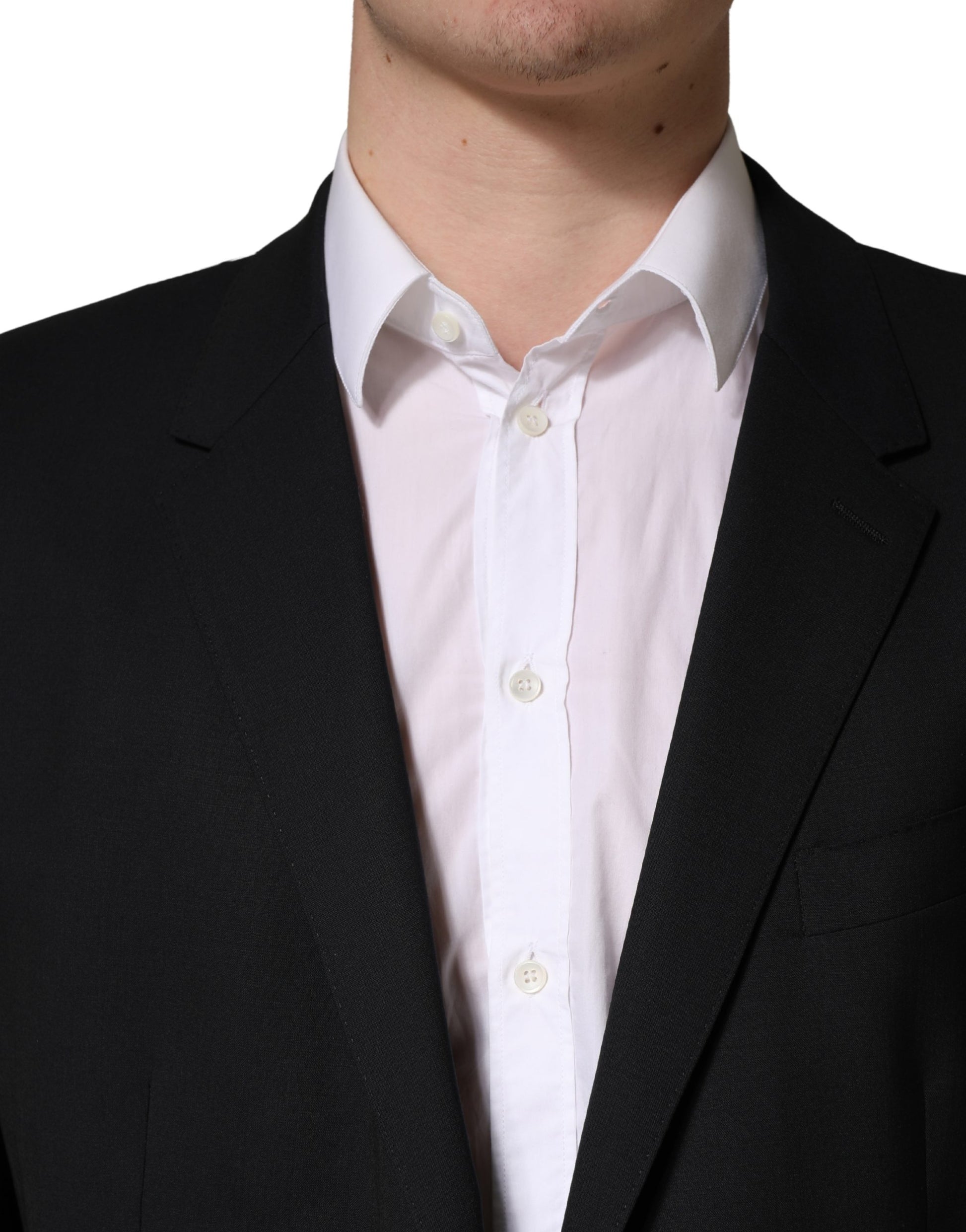 Dolce & Gabbana Blue Single Breasted 2 Button Suit Jacket Dolce & Gabbana