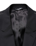 Dolce & Gabbana Blue Single Breasted 2 Button Suit Jacket