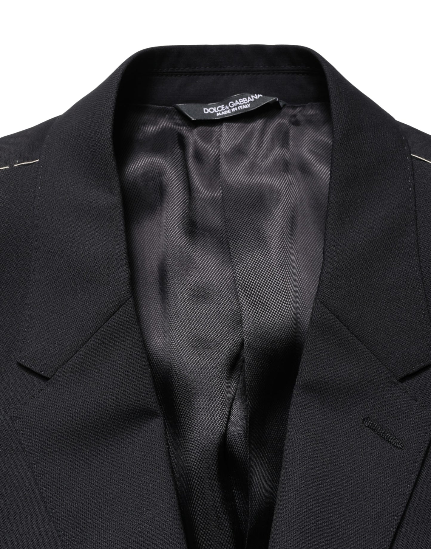 Dolce & Gabbana Blue Single Breasted 2 Button Suit Jacket Dolce & Gabbana