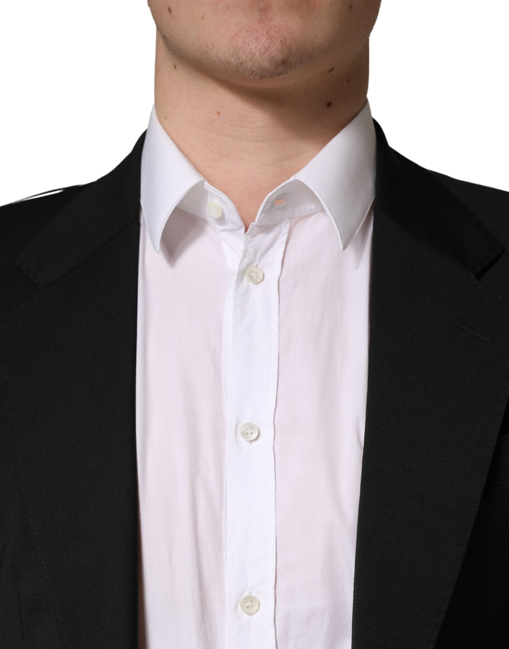 Dolce & Gabbana Black Polyester 2 Buttons Men Suit Jacket - Eljoys Fashion 