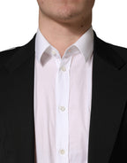 Dolce & Gabbana Black Polyester 2 Buttons Men Suit Jacket - Eljoys Fashion 