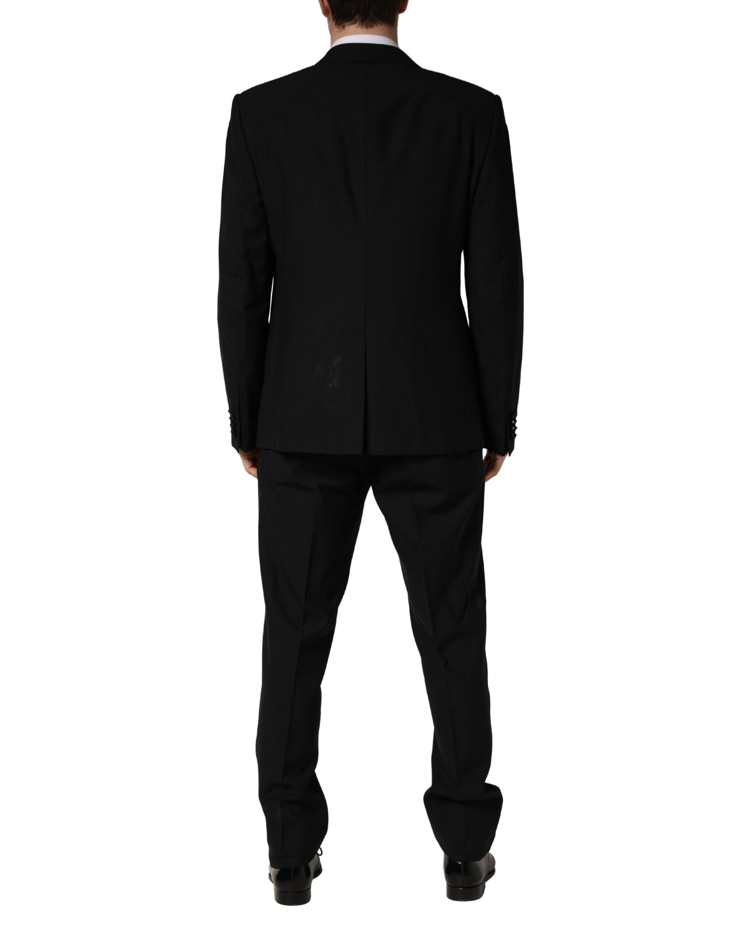 Dolce & Gabbana Black Wool Silk Saxophone Slim Fit 3Pc Suit Dolce & Gabbana