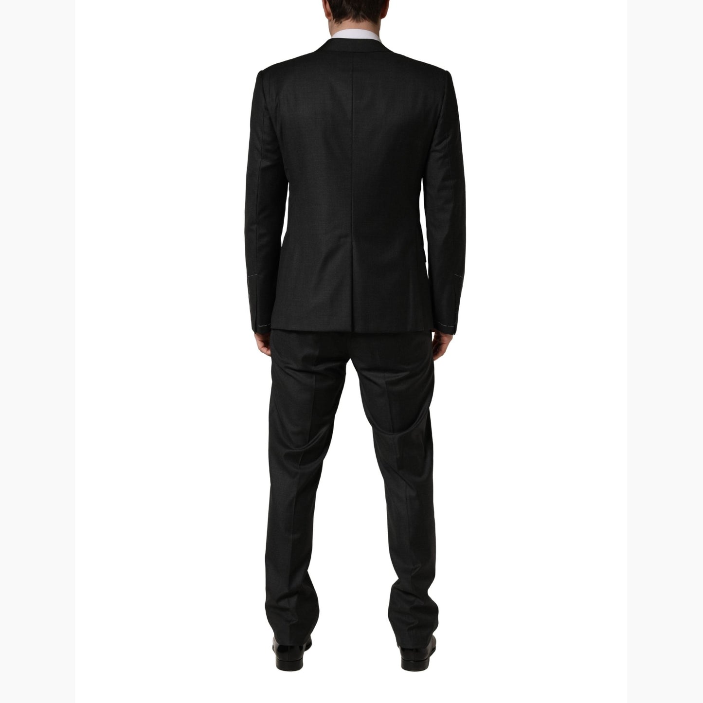 Dolce & Gabbana Black Wool Slim Fit Formal 3 Piece Men Suit Dolce & Gabbana