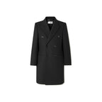Saint Laurent Black Wool Coat Saint Laurent