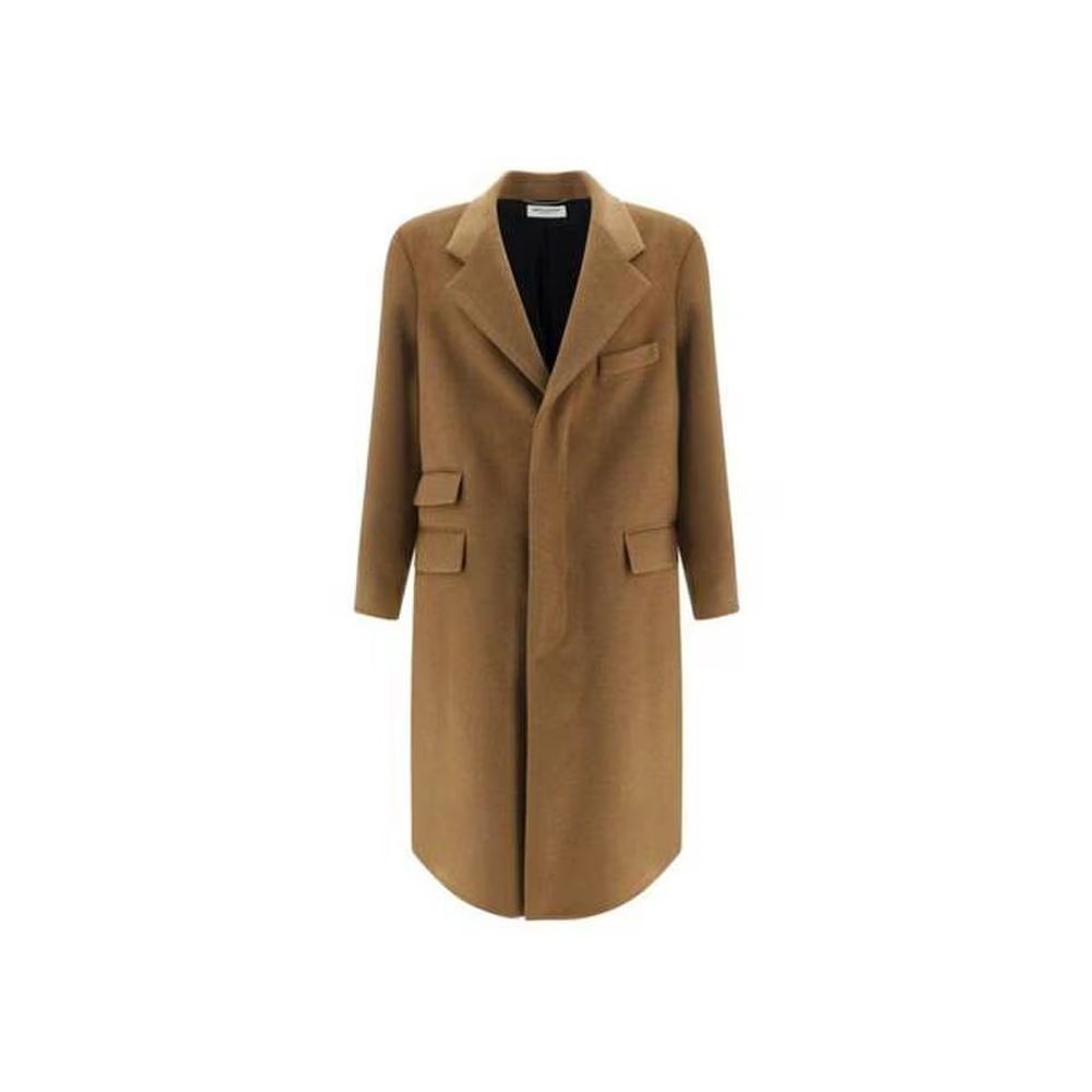 Saint Laurent Brown Wool Coat Saint Laurent