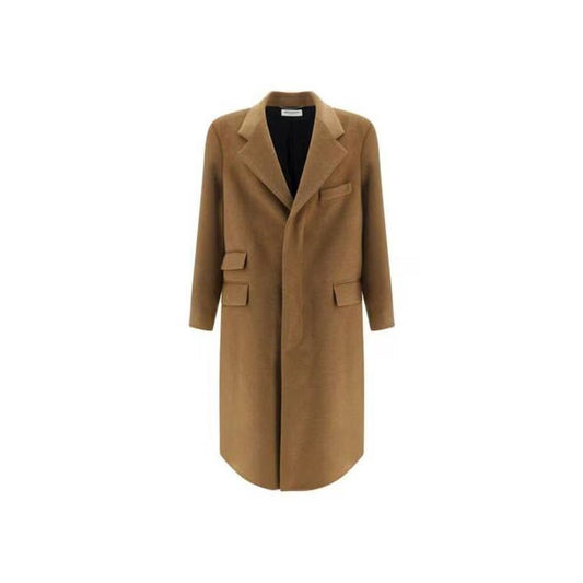 Saint Laurent Brown Wool Coat Saint Laurent