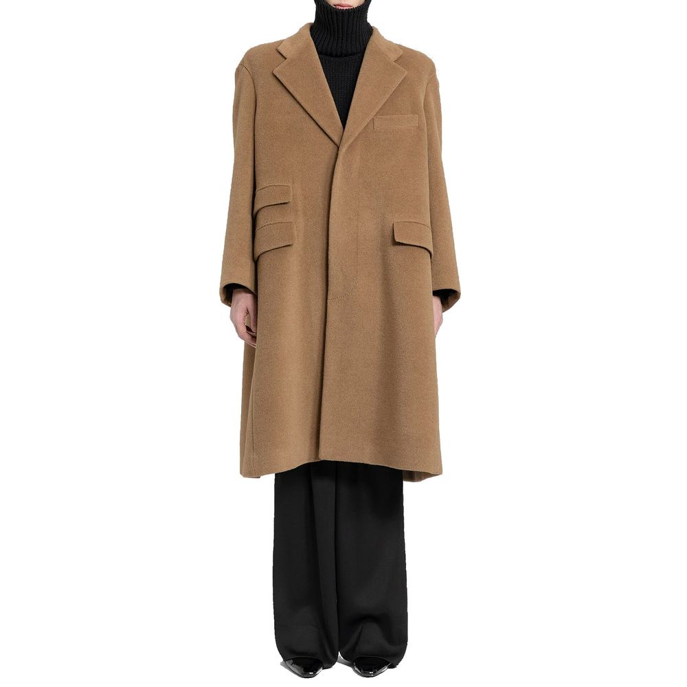 Saint Laurent Brown Wool Coat Saint Laurent
