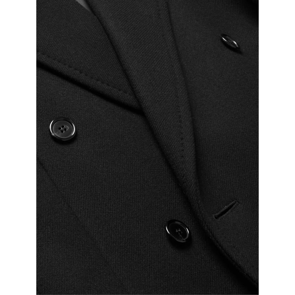 Saint Laurent Black Wool Coat Saint Laurent