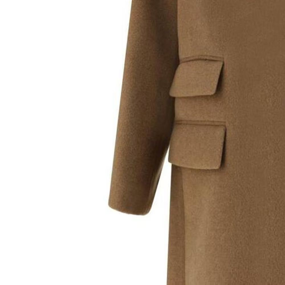 Saint Laurent Brown Wool Coat Saint Laurent