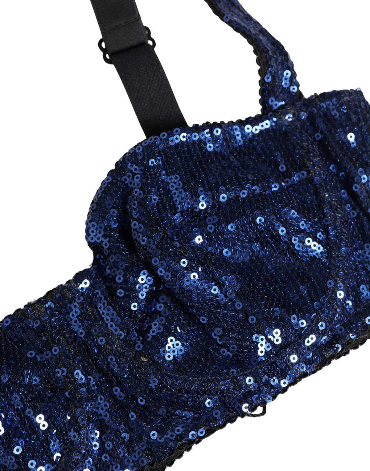 Dolce & Gabbana Blue Sequined Nyon Balconnet Bra Underwear - Eljoys Fashion 