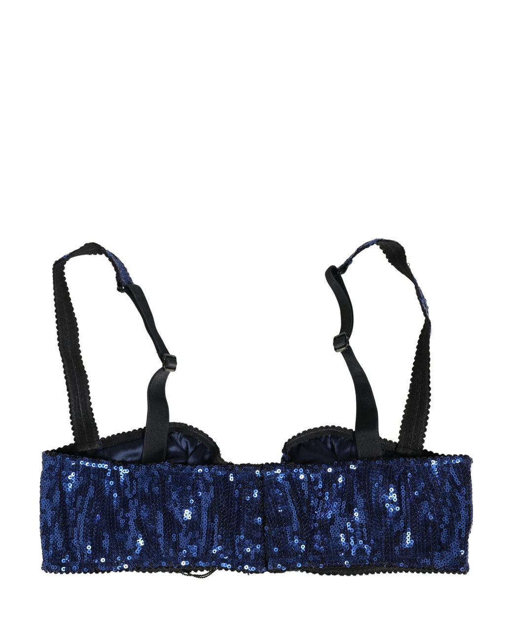 Dolce & Gabbana Blue Sequined Nyon Balconnet Bra Underwear - Eljoys Fashion 