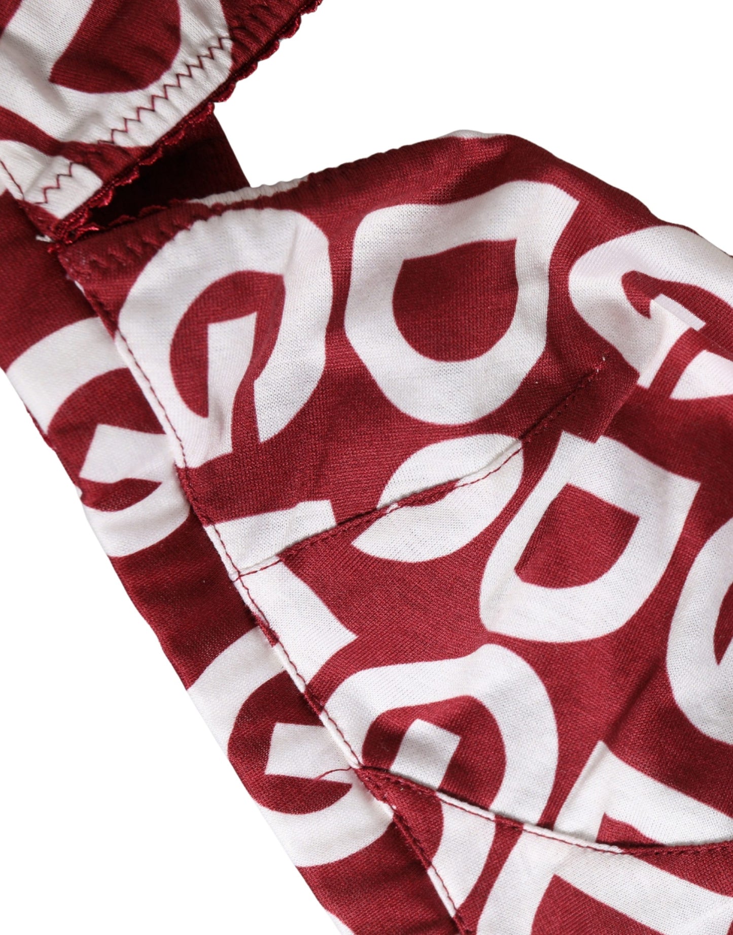 Dolce & Gabbana Red Logo Monogram Cotton Soft Cup Bra Underwear Dolce & Gabbana