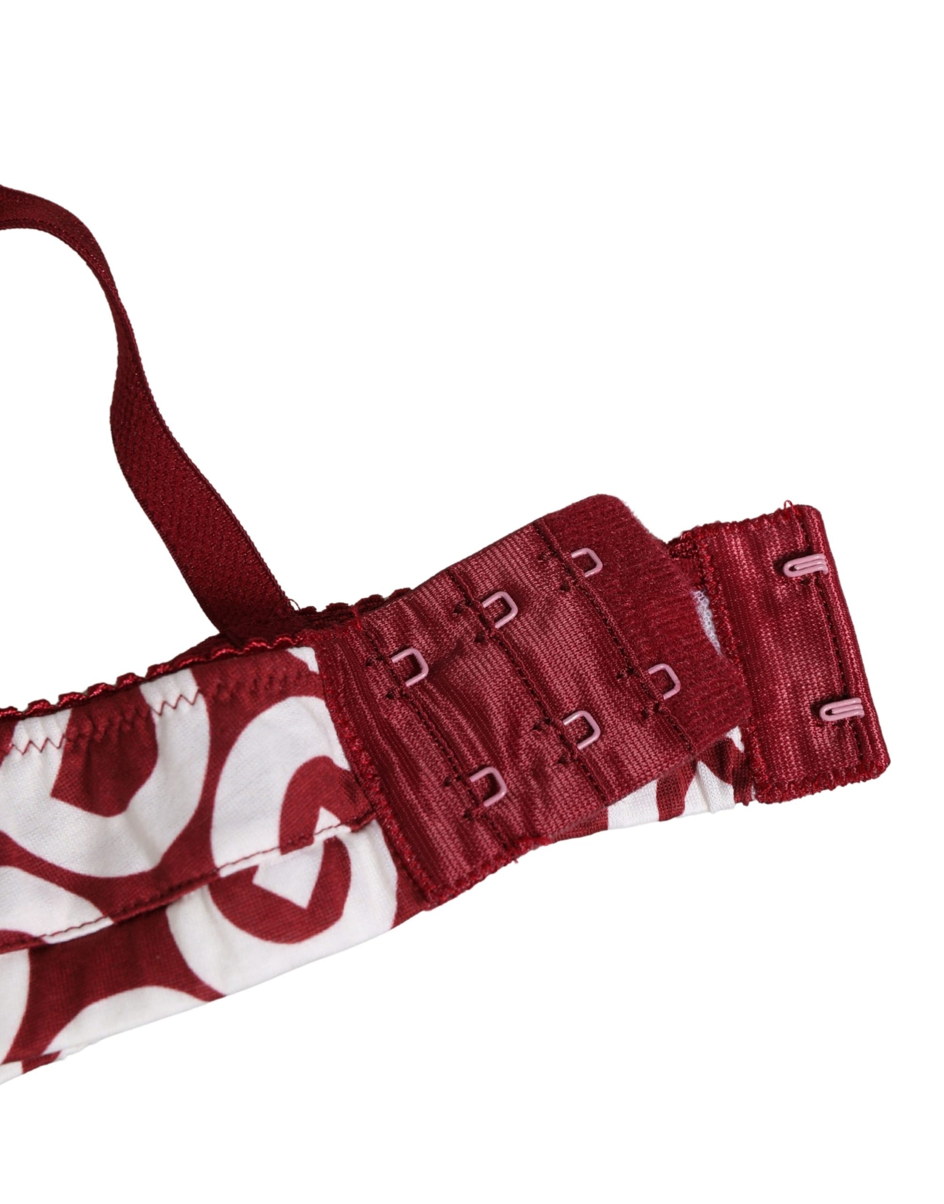 Dolce & Gabbana Red Logo Monogram Cotton Soft Cup Bra Underwear Dolce & Gabbana