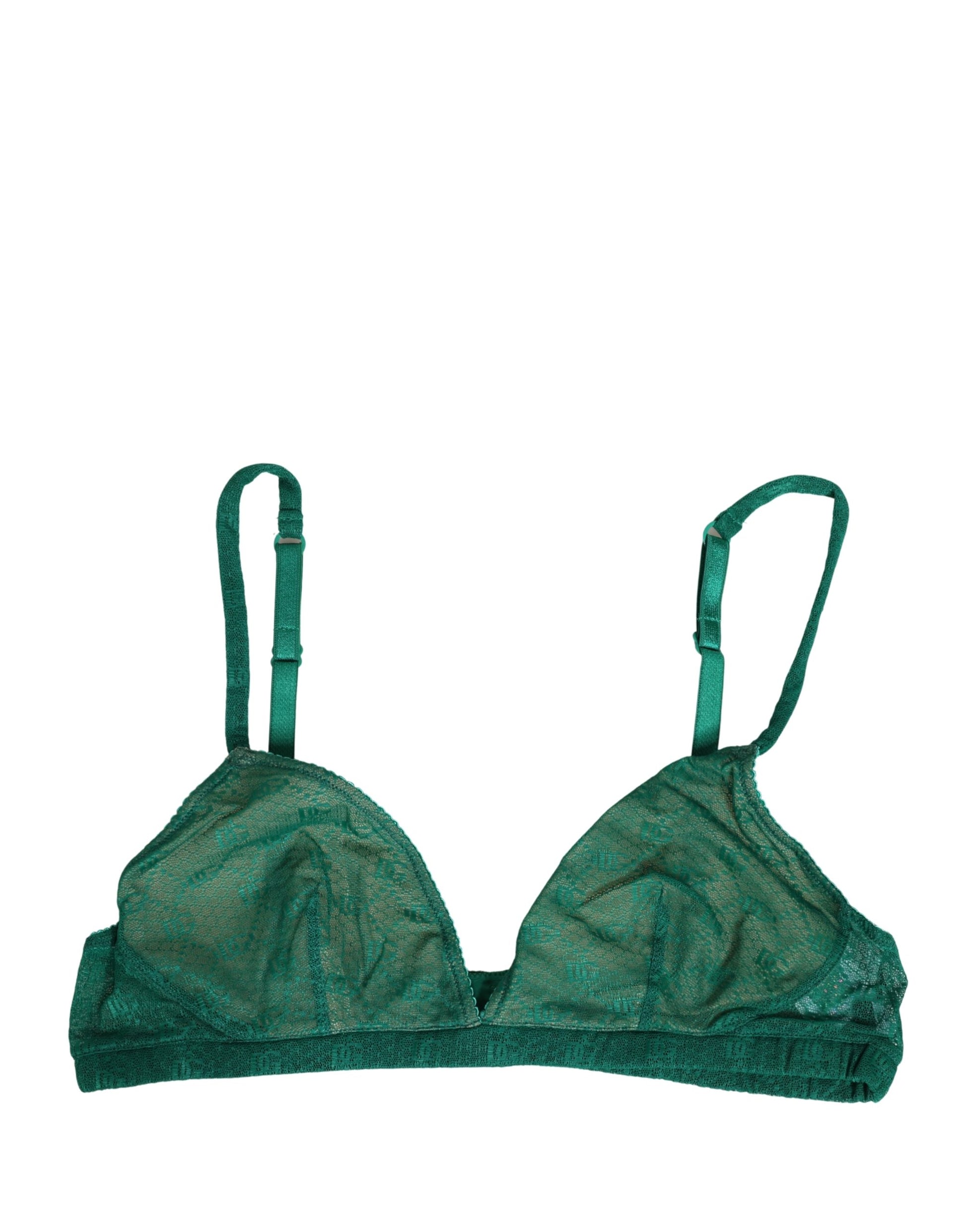 Dolce & Gabbana Green Nylon Stretch Soft Cup Brassiere Underwear Dolce & Gabbana