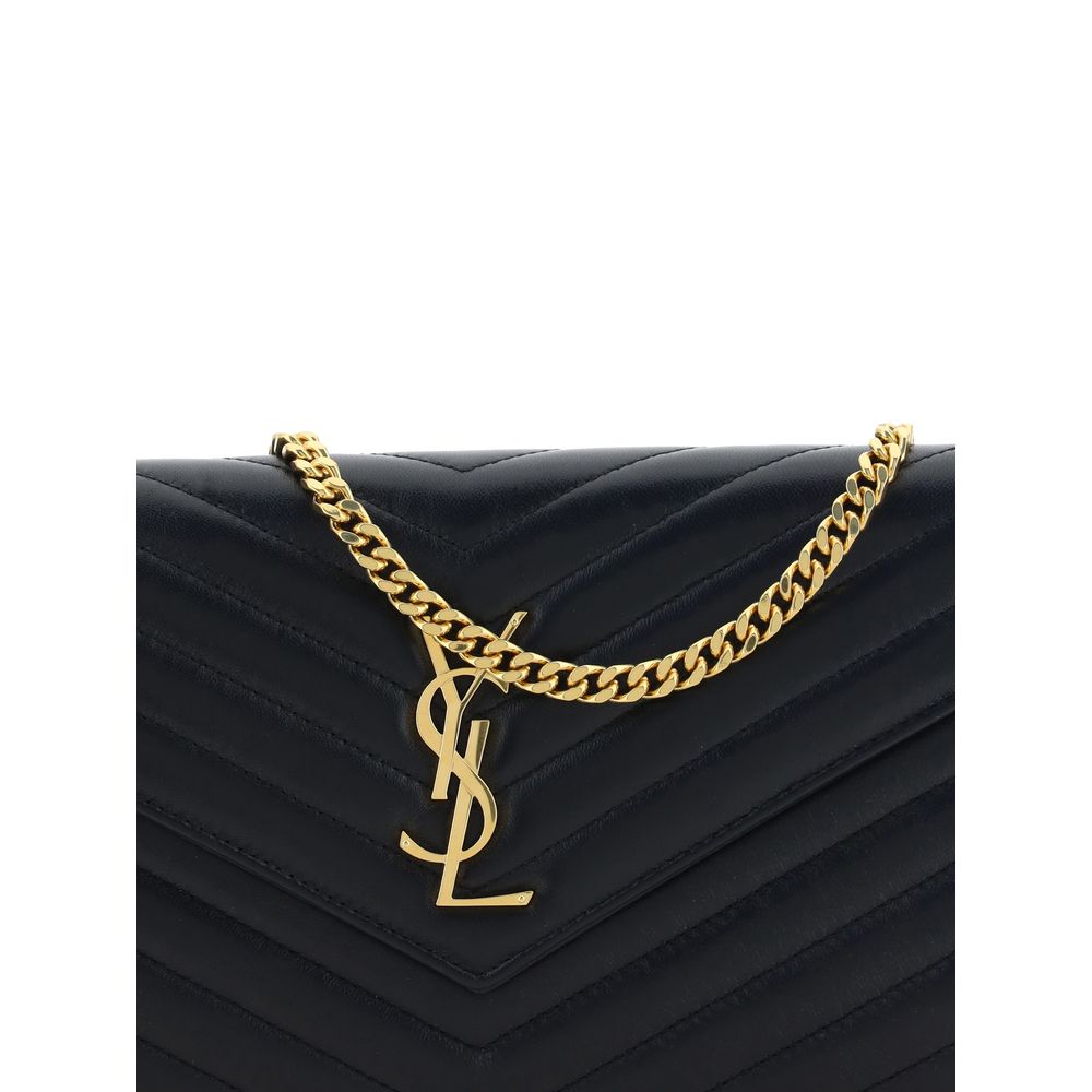 Saint Laurent Black Lamb Ovis Aries Aries Shoulder Bag Saint Laurent