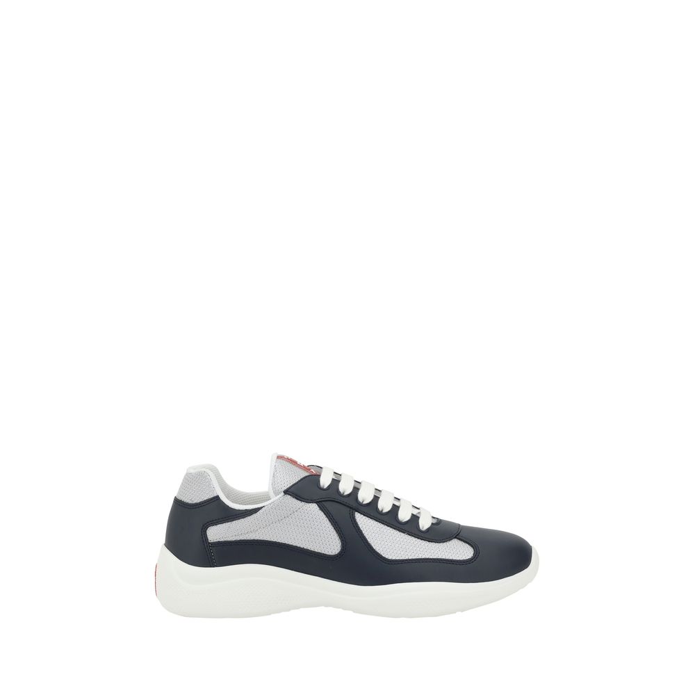 Prada Blue Calf Leather Bos Taurus Athletic Sneakers Prada