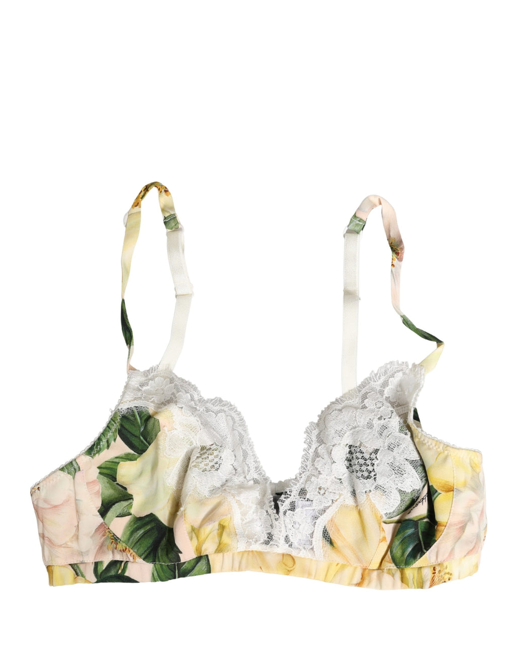Dolce & Gabbana Multicolor Floral Print Soft Cup Bra Underwear Dolce & Gabbana