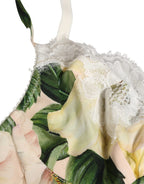 Dolce & Gabbana Multicolor Floral Print Soft Cup Bra Underwear Dolce & Gabbana