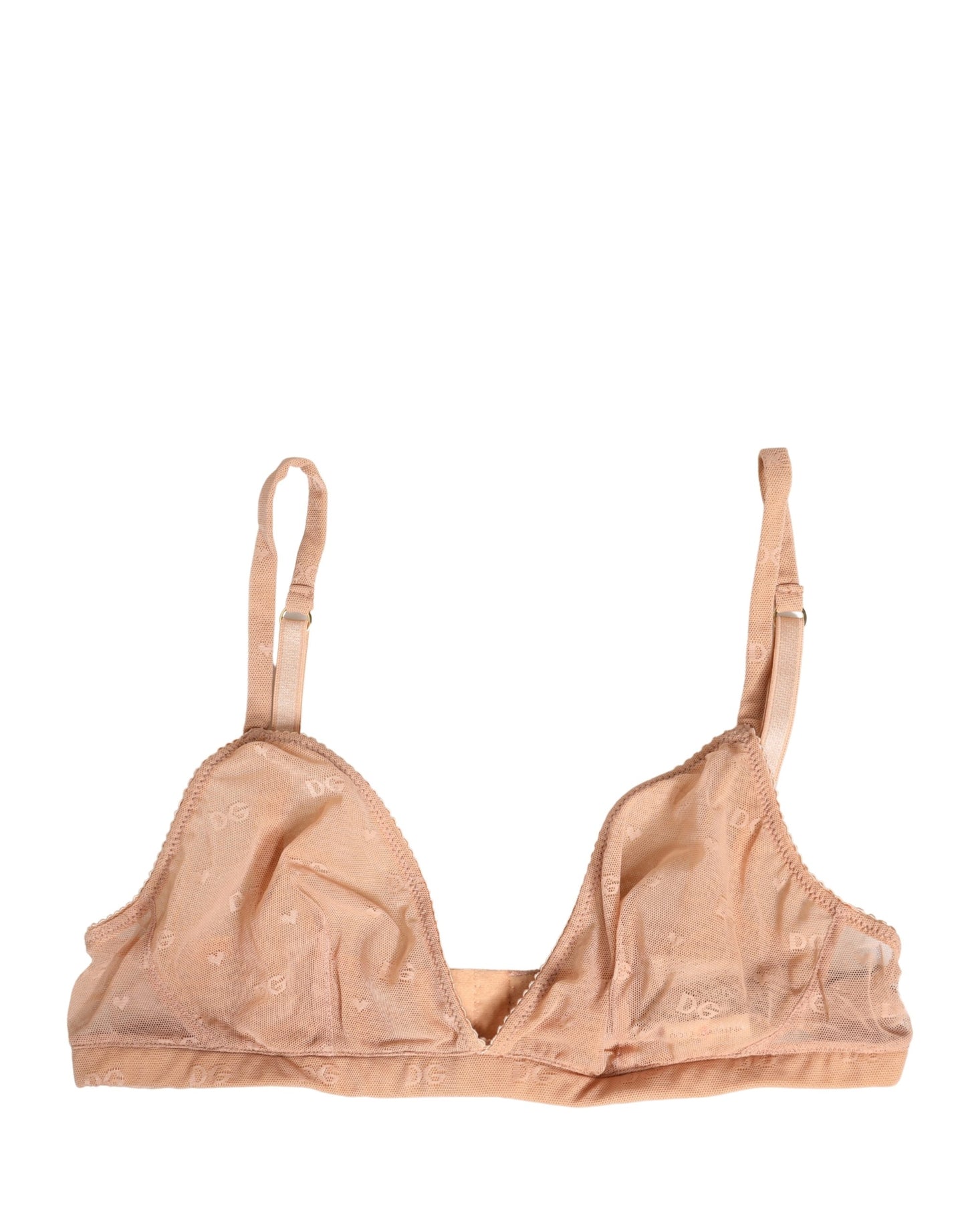 Dolce & Gabbana Beige Nylon Stretch Soft Cup Brassiere Underwear Dolce & Gabbana