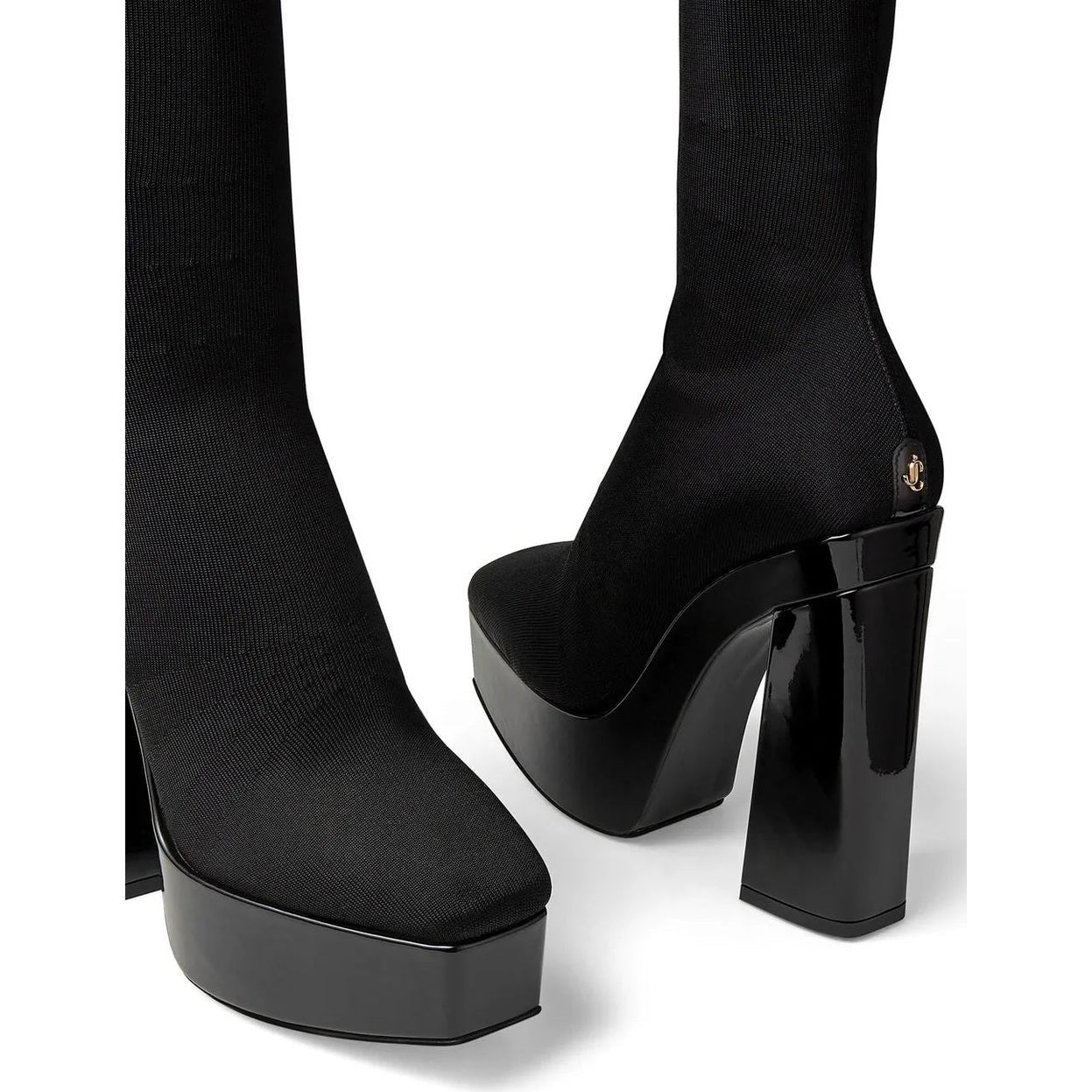 Jimmy Choo Black Fabric Over The Knee Jimmy Choo