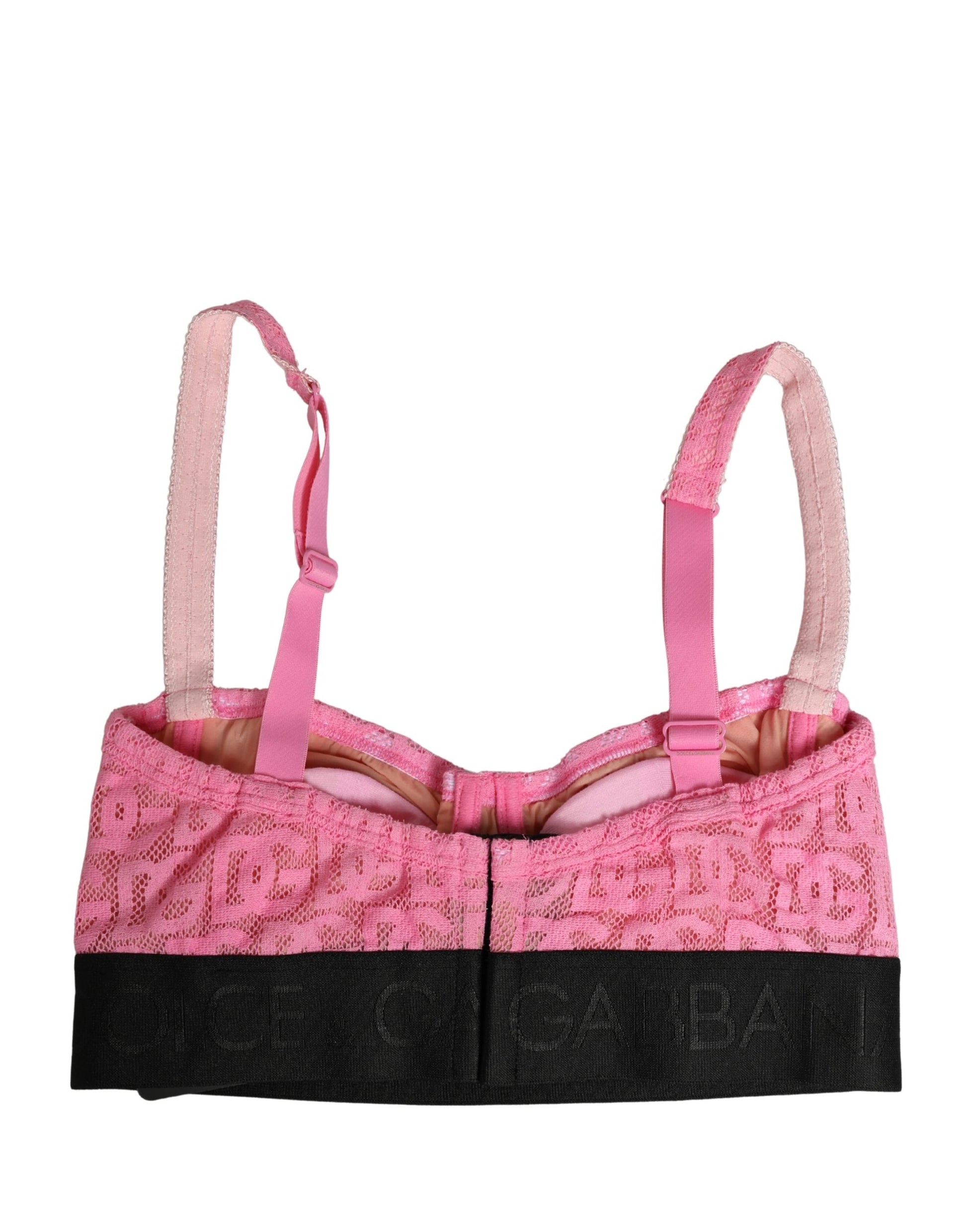Dolce & Gabbana Pink Semi-Pad Underwire Balconette Bra Underwear Dolce & Gabbana