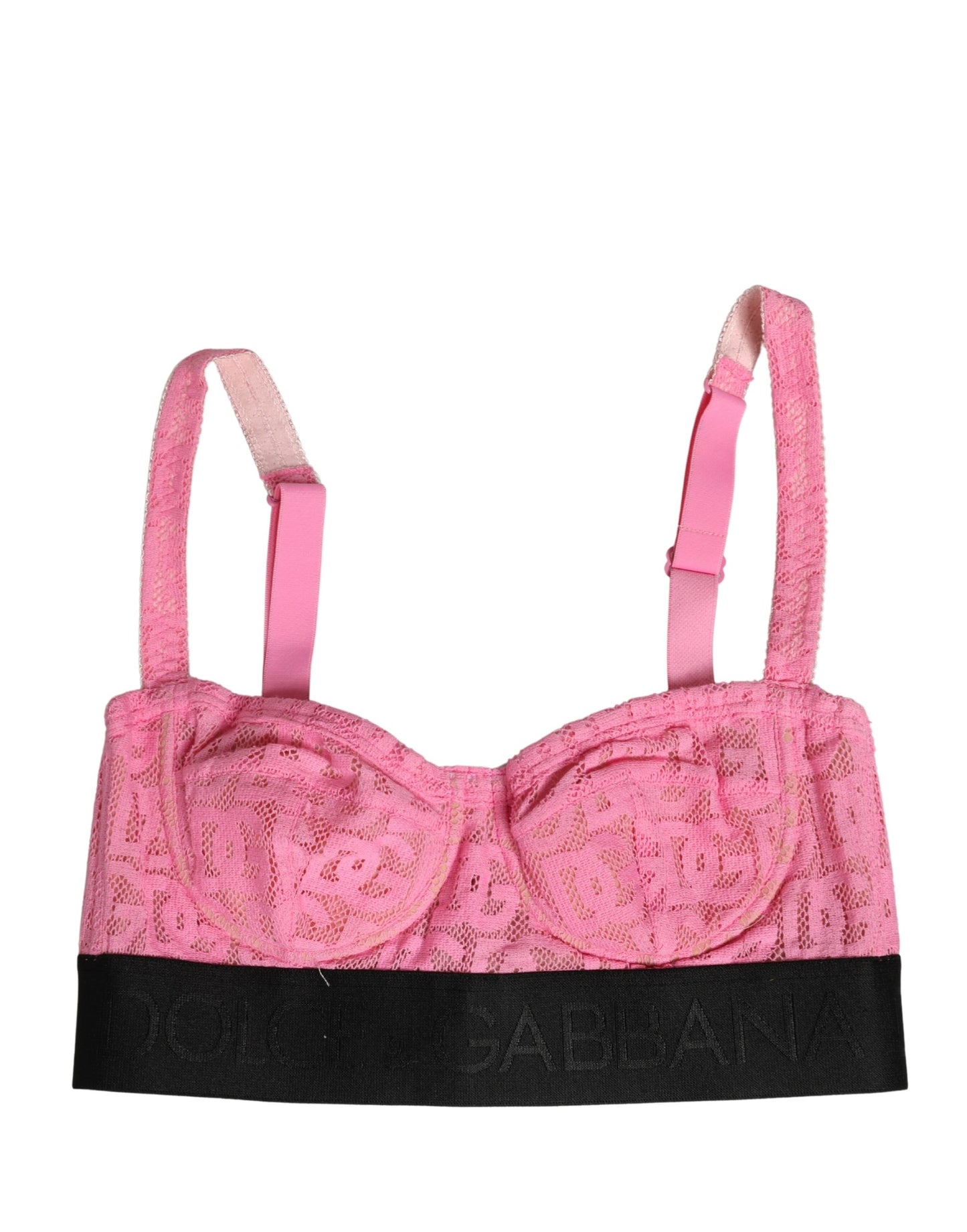 Dolce & Gabbana Pink Semi-Pad Underwire Balconette Bra Underwear Dolce & Gabbana