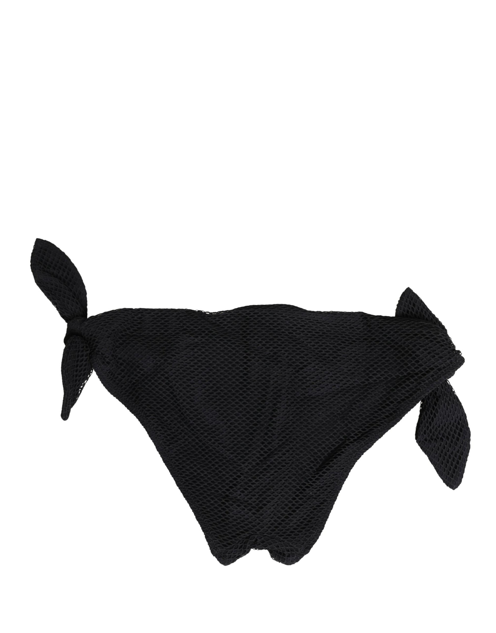 Dolce & Gabbana Swimwear Black Side-Tie Bikini Bottom DG Logo Dolce & Gabbana