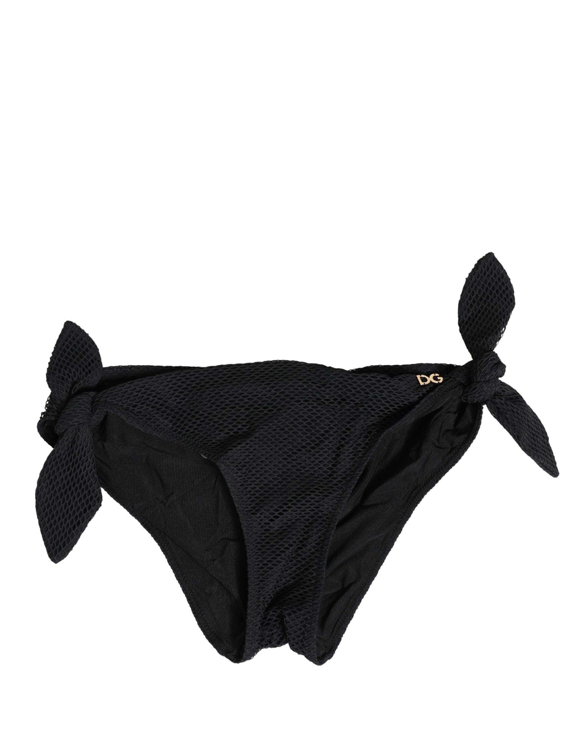 Dolce & Gabbana Swimwear Black Side-Tie Bikini Bottom DG Logo Dolce & Gabbana