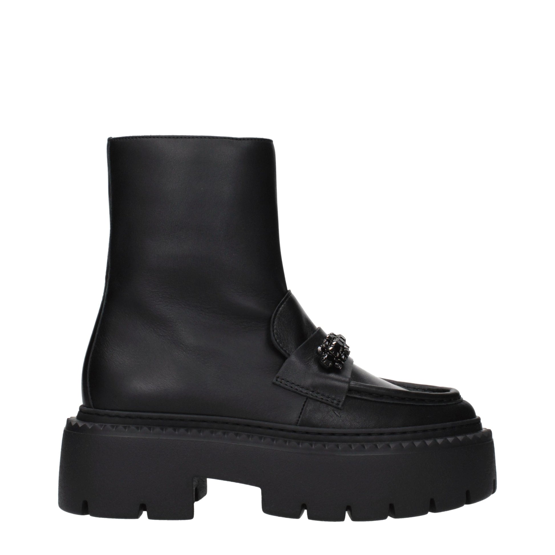 Jimmy Choo Black Leather Ankle Boots Jimmy Choo