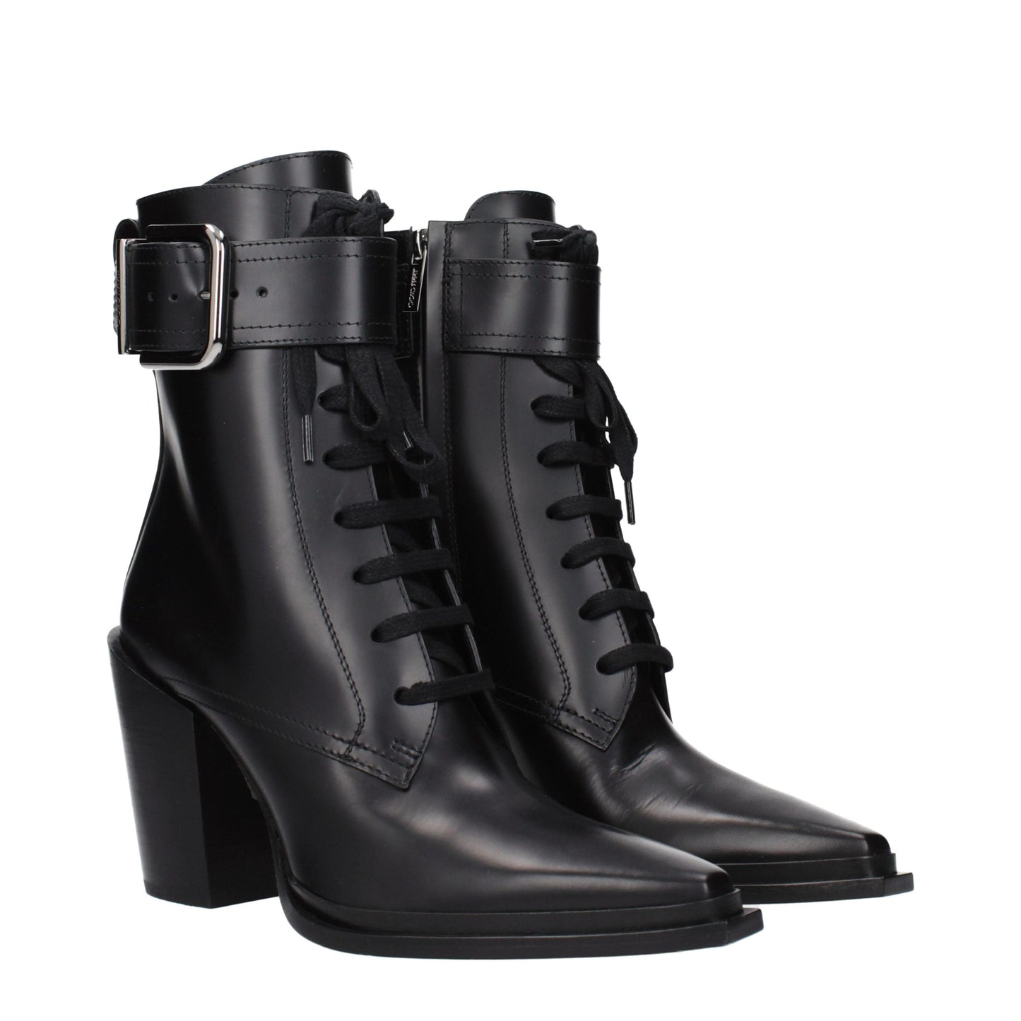 Jimmy Choo Black Leather Ankle Boots Jimmy Choo