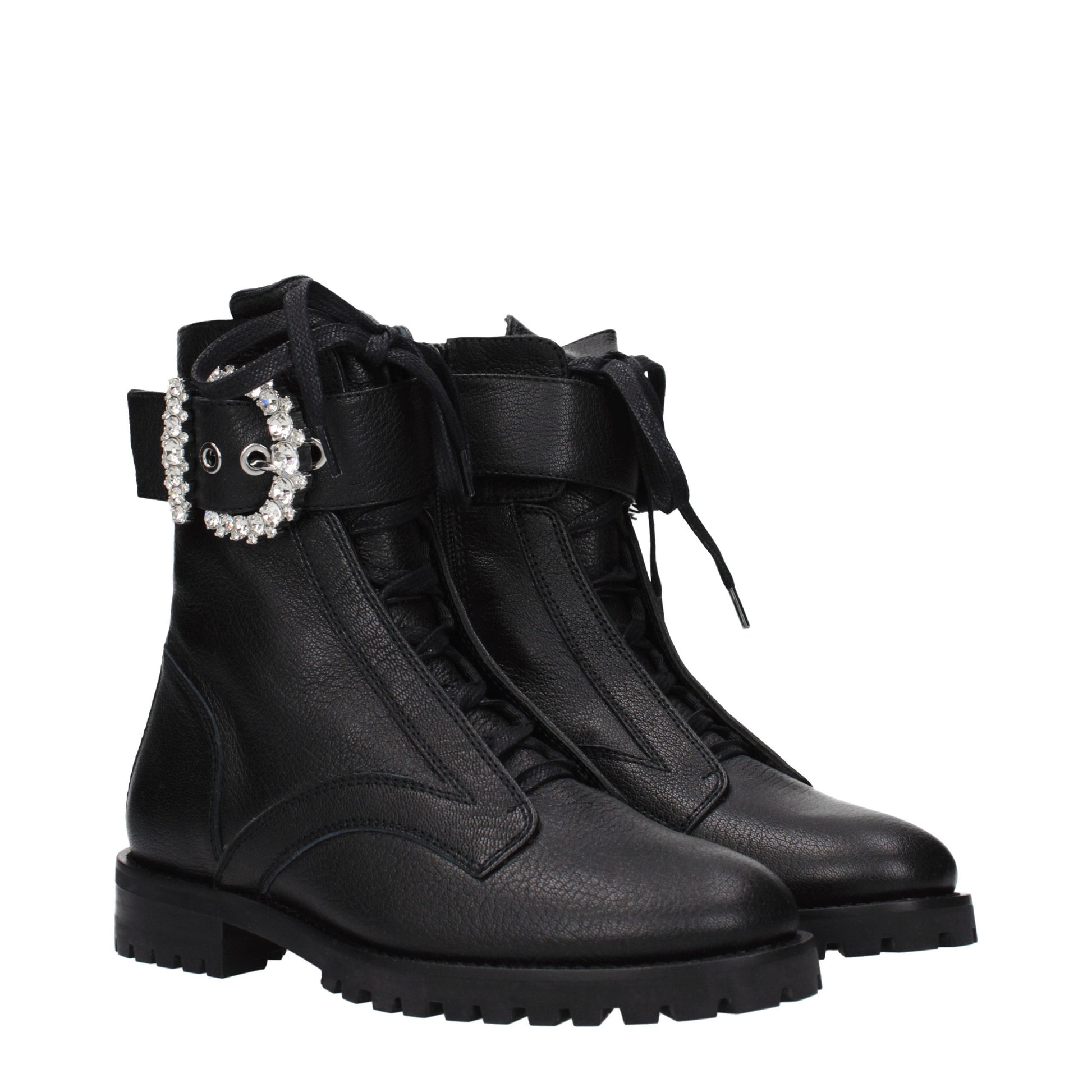 Jimmy Choo Black Leather Ankle Boots Jimmy Choo