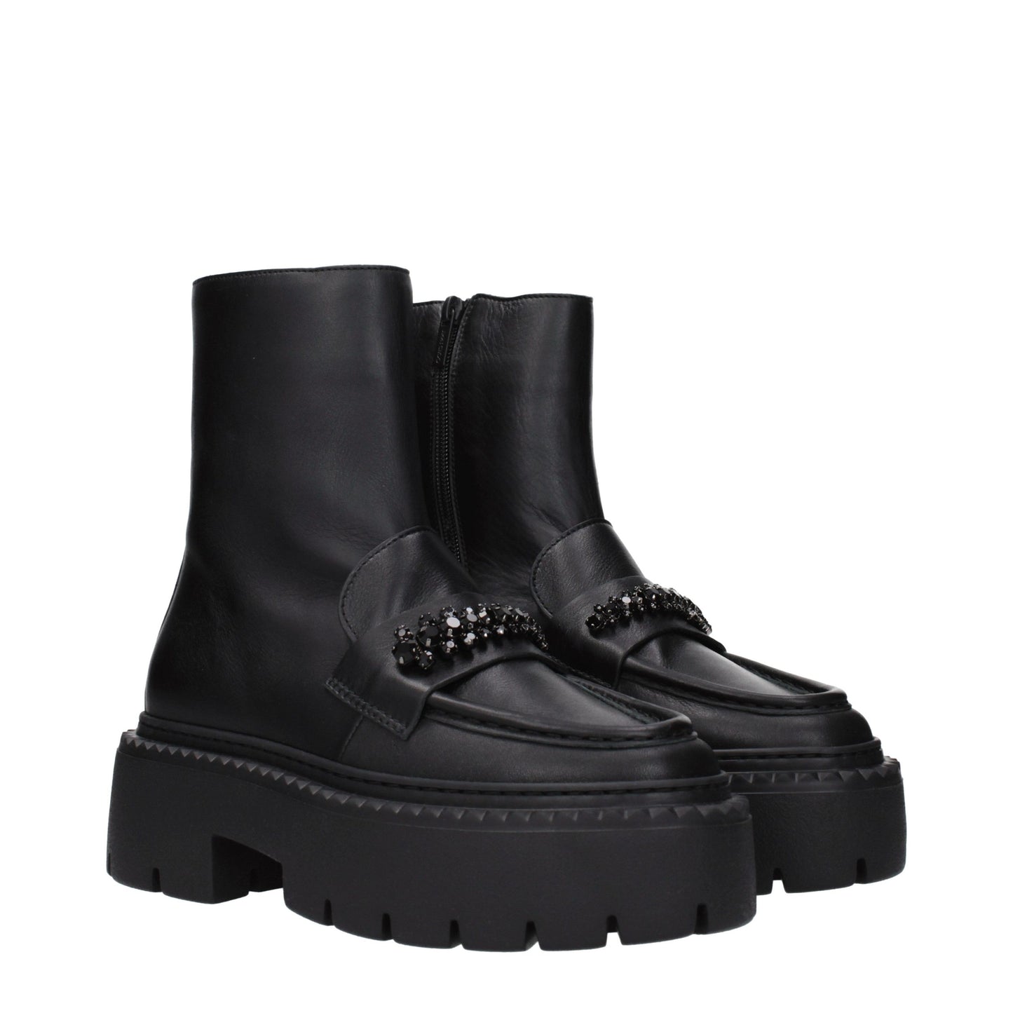 Jimmy Choo Black Leather Ankle Boots Jimmy Choo