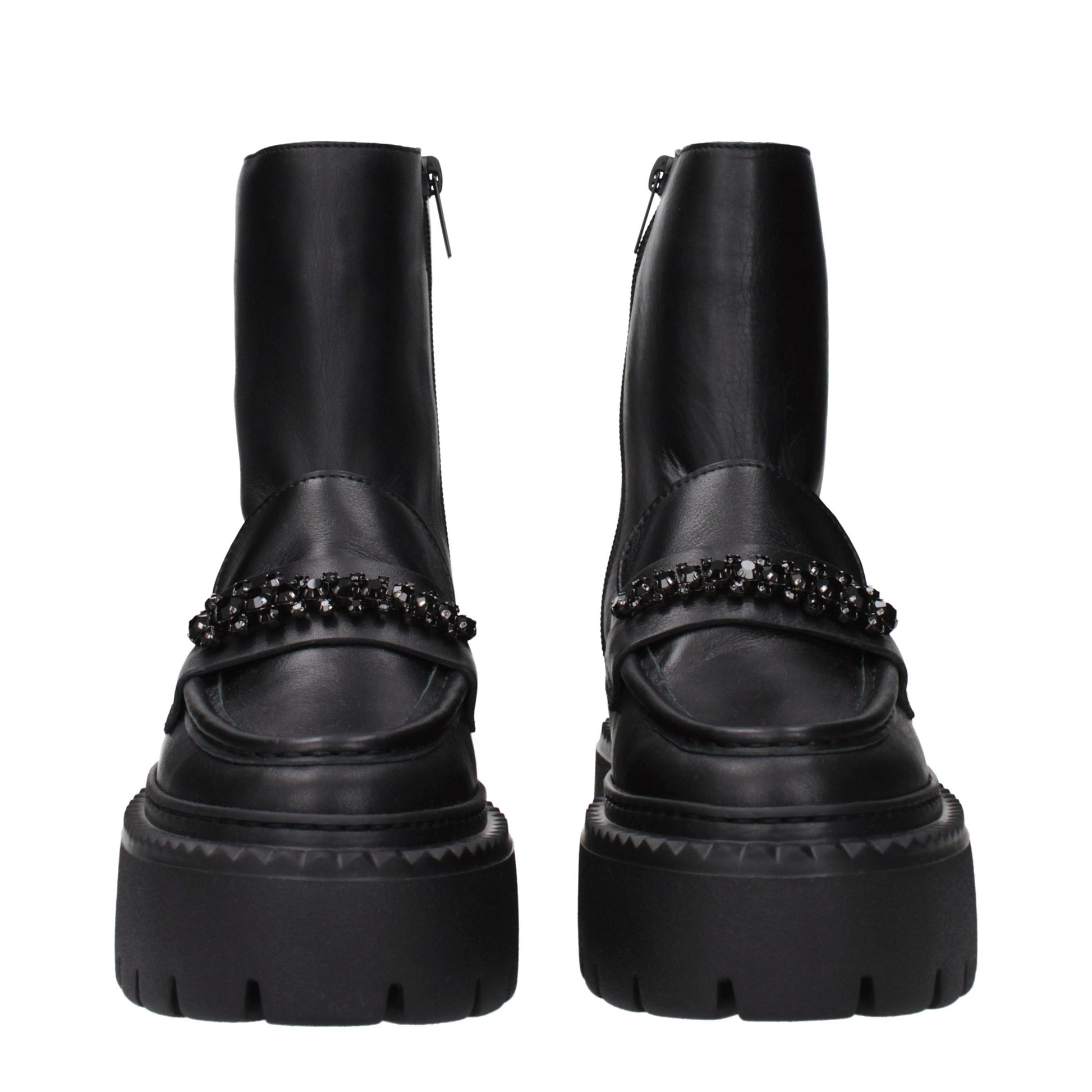 Jimmy Choo Black Leather Ankle Boots Jimmy Choo