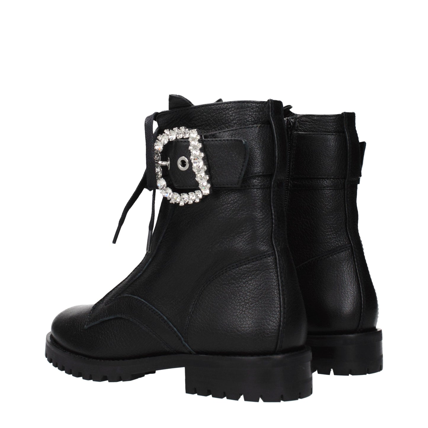 Jimmy Choo Black Leather Ankle Boots Jimmy Choo