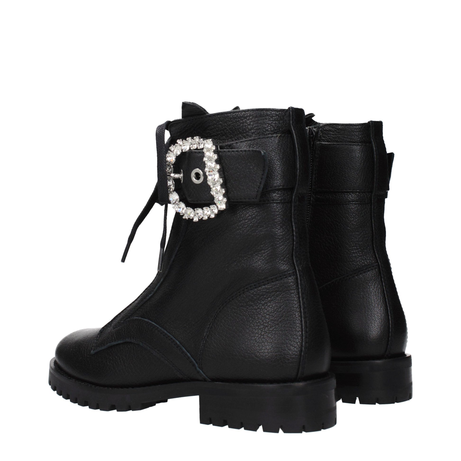 Jimmy Choo Black Leather Ankle Boots Jimmy Choo