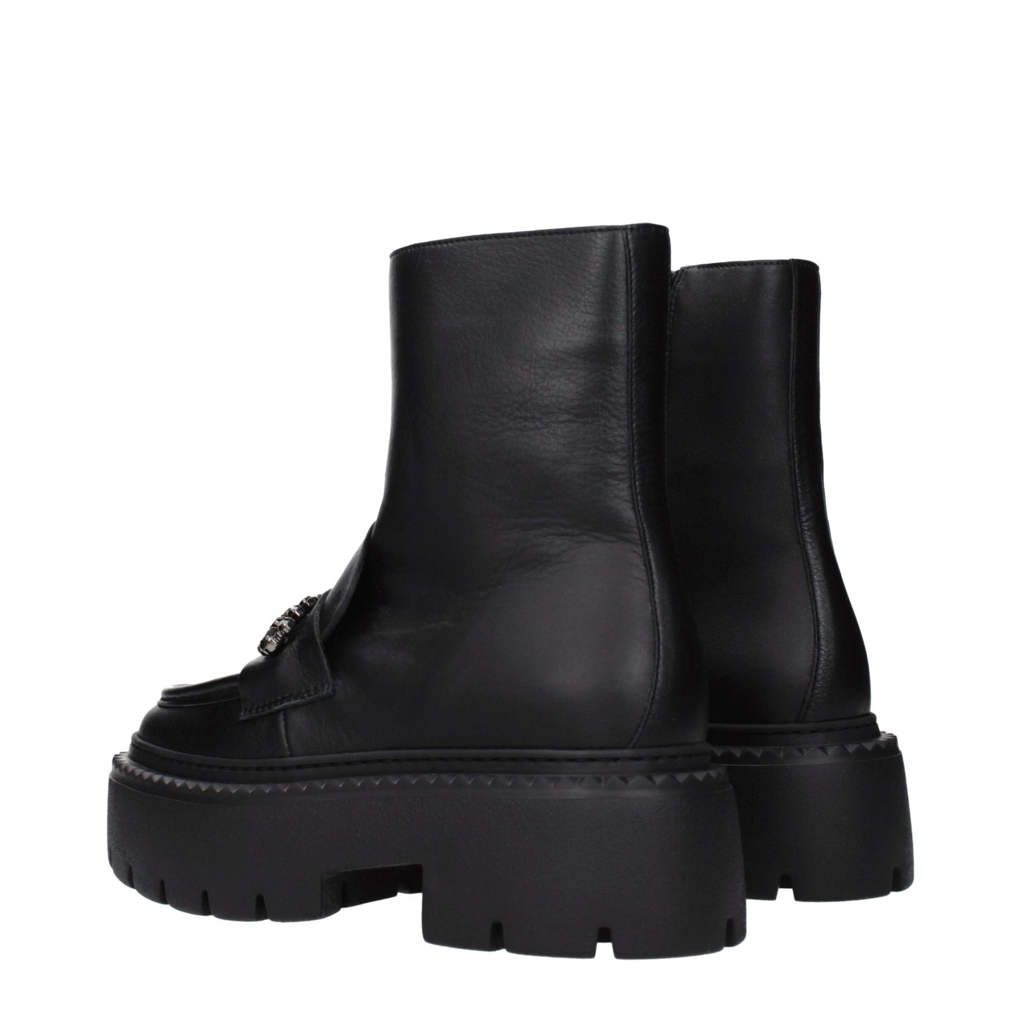 Jimmy Choo Black Leather Ankle Boots Jimmy Choo