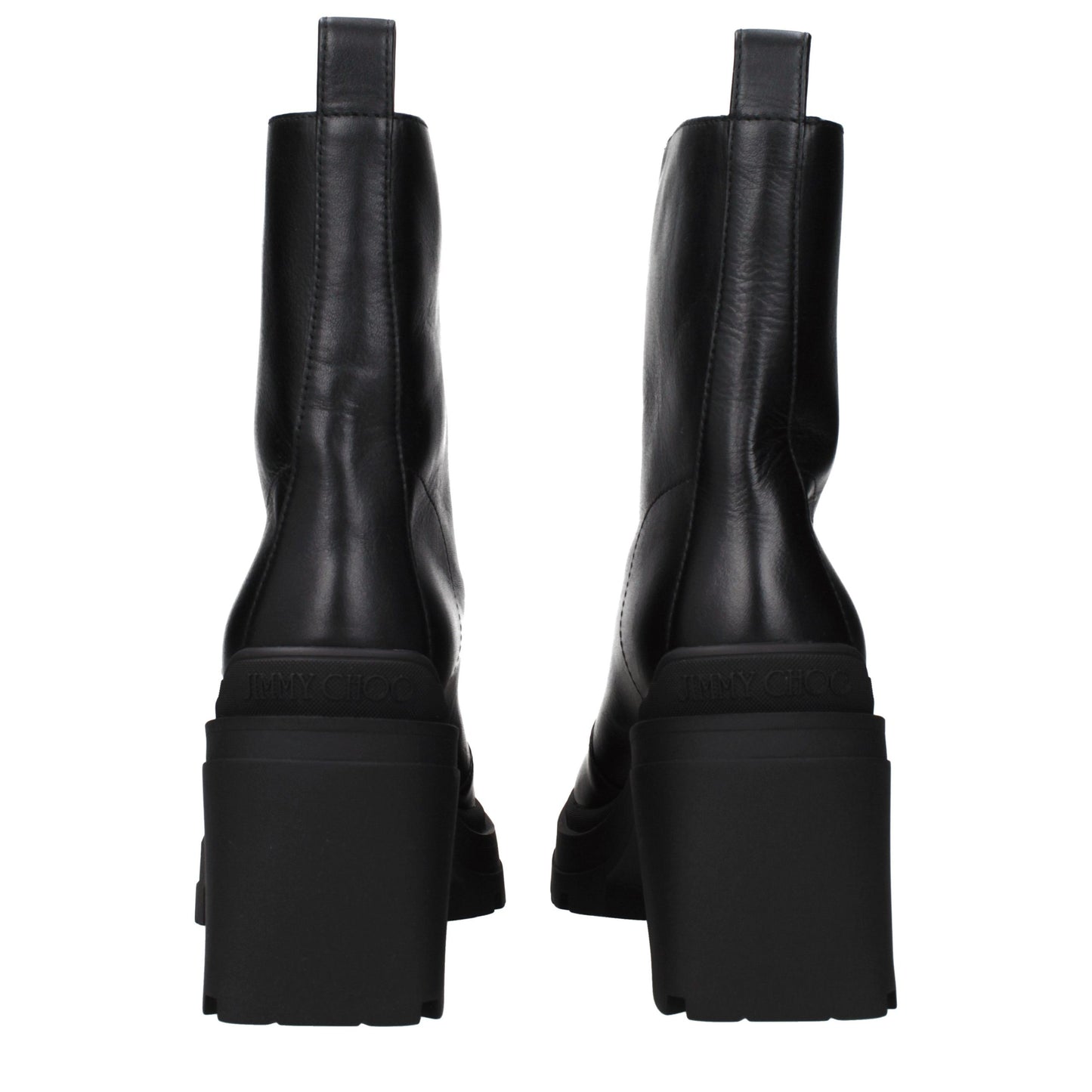 Jimmy Choo Black Leather Ankle Boots Jimmy Choo