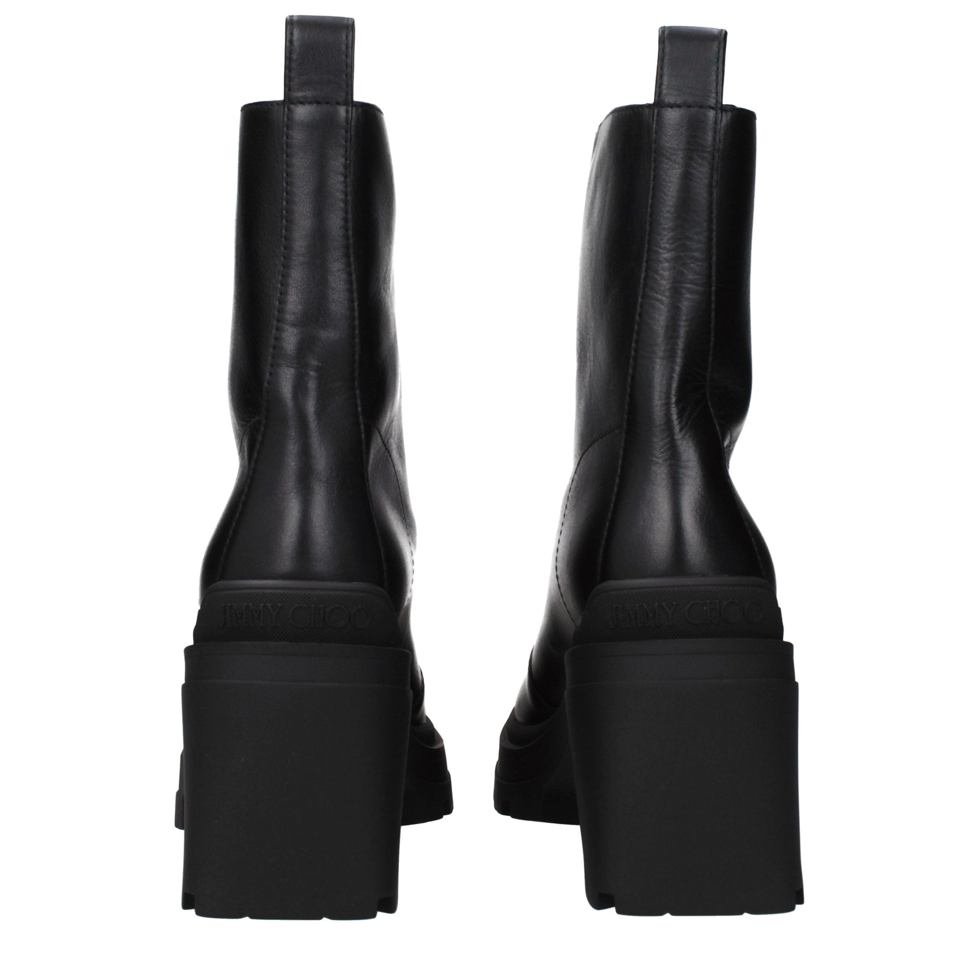 Jimmy Choo Black Leather Ankle Boots Jimmy Choo