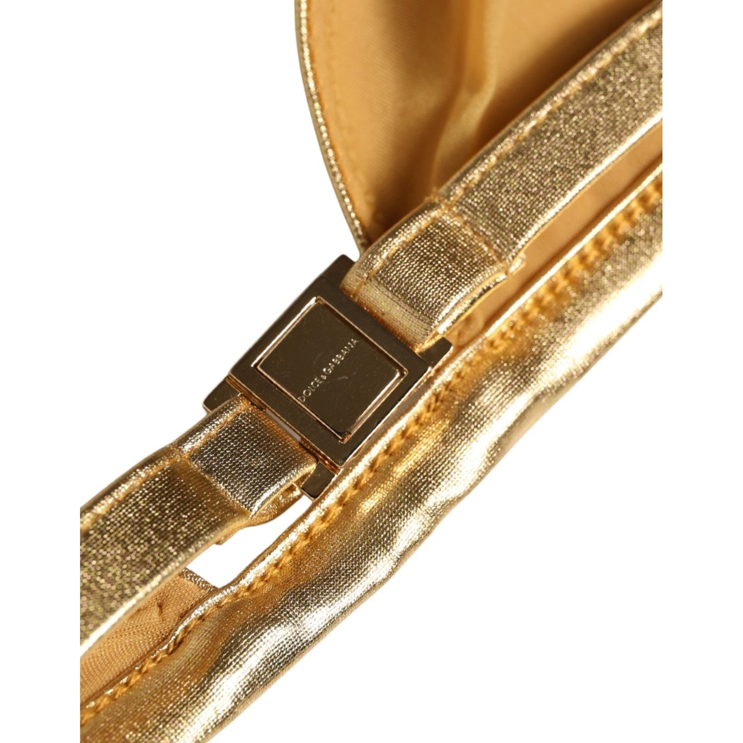 Dolce & Gabbana Gold-Tone Triangle Bikini Top DG Logo Swimwear Dolce & Gabbana