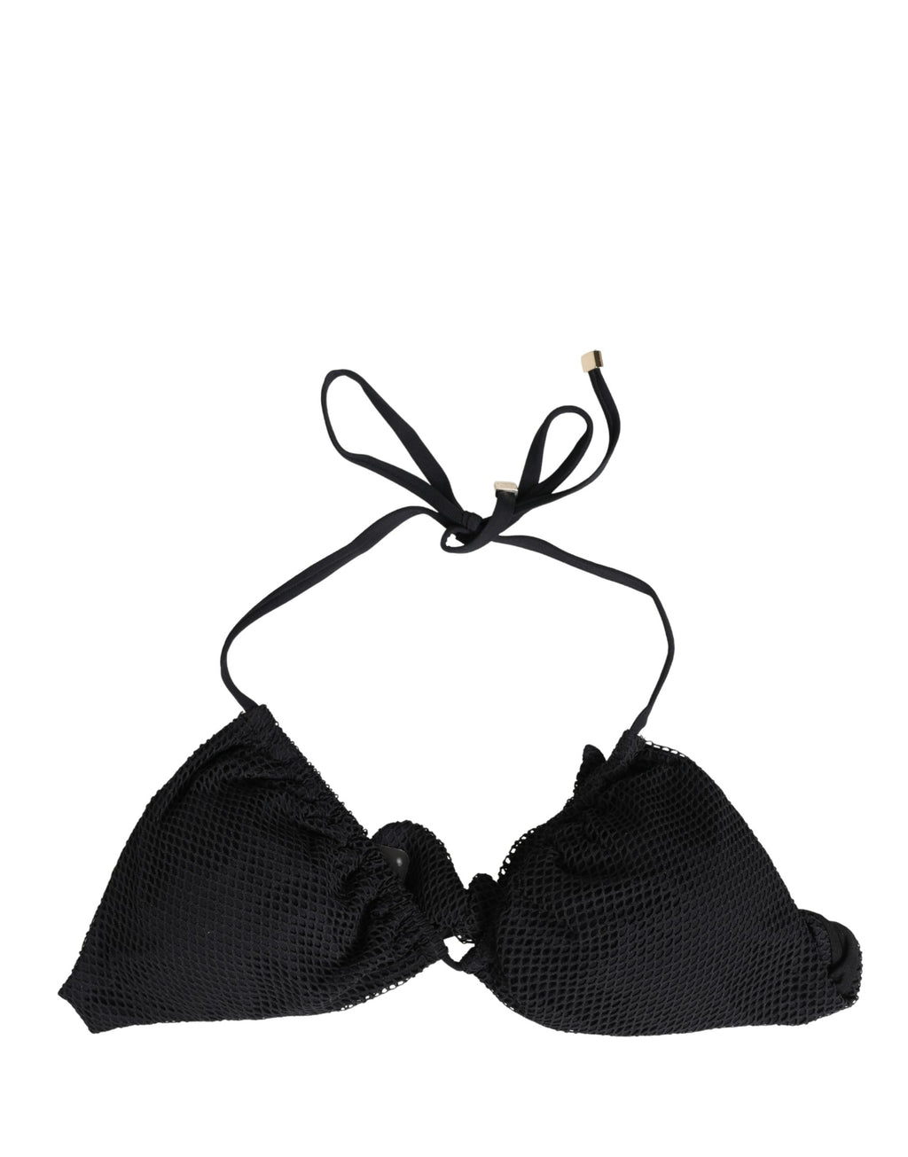 Dolce & Gabbana Black Padded Triangle Halter Bikini Top Swimwear - Eljoys Fashion 