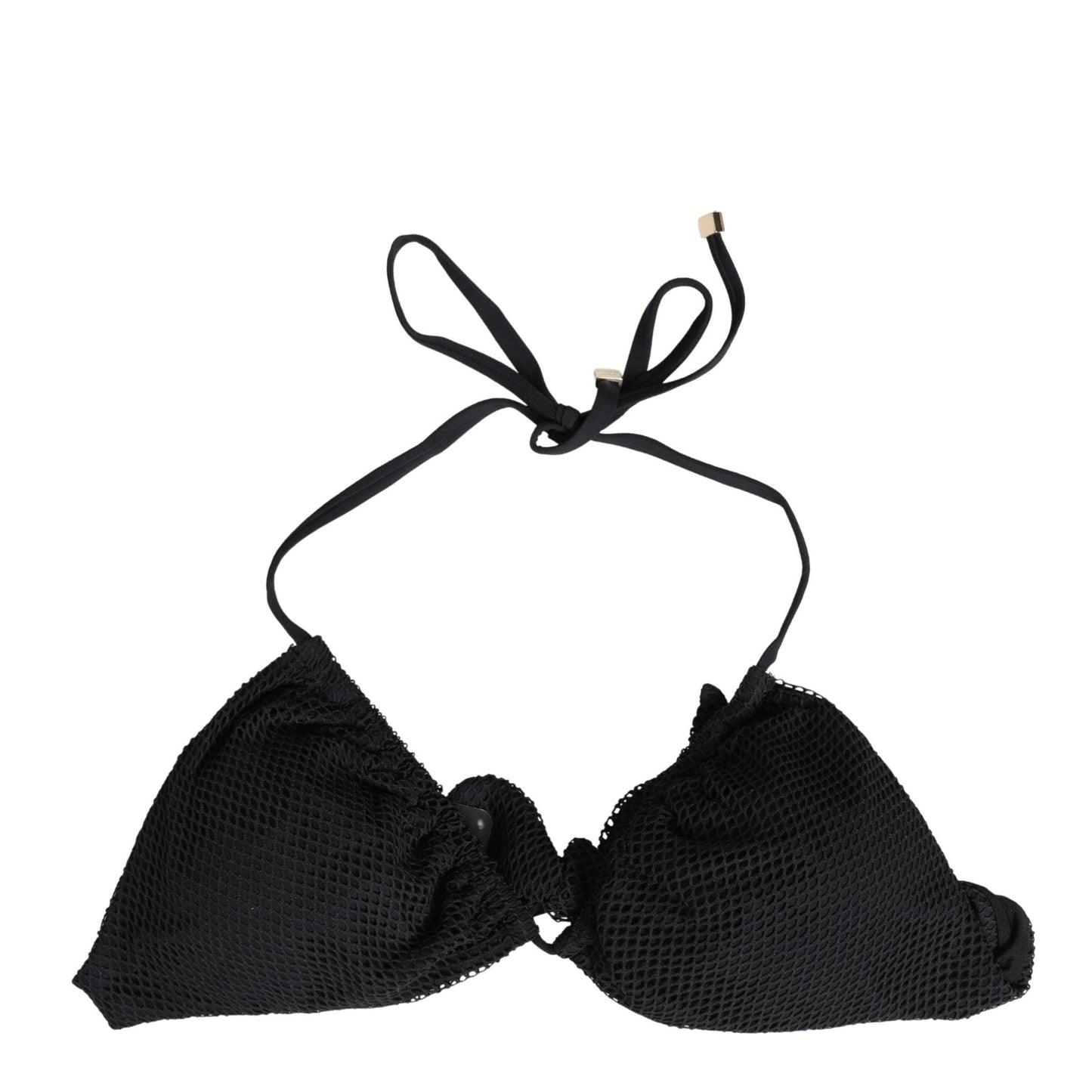 Dolce & Gabbana Black Padded Triangle Halter Bikini Top Swimwear Dolce & Gabbana