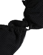 Dolce & Gabbana Black Padded Triangle Halter Bikini Top Swimwear - Eljoys Fashion 