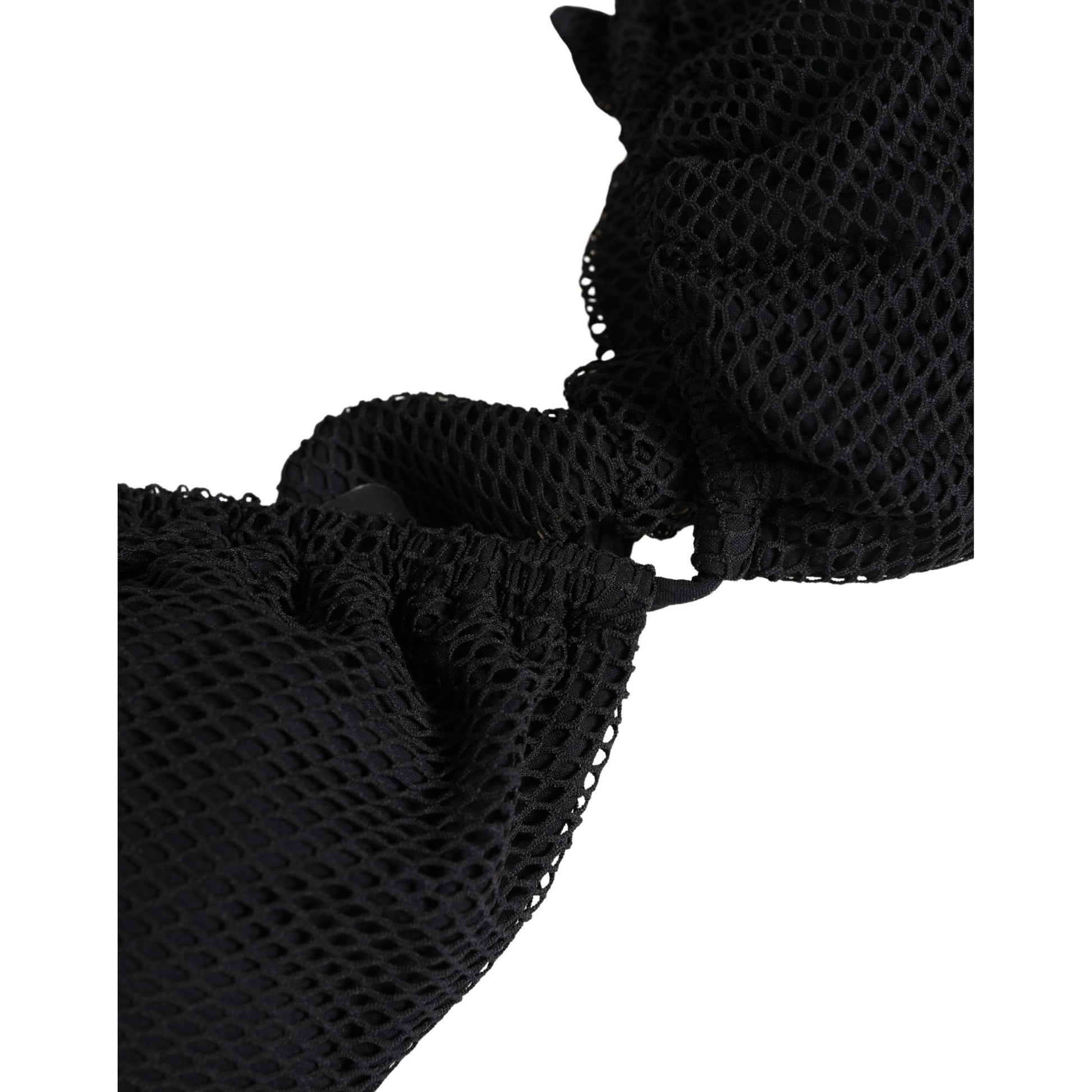 Dolce & Gabbana Black Padded Triangle Halter Bikini Top Swimwear Dolce & Gabbana