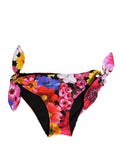 Dolce & Gabbana Black Floral Print Swimsuit Bikini Bottom Swimwear - Eljoys Fashion 