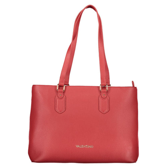 Mario Valentino Rosso Polyurethane Women's Bag With Zip Closure And Compartments Mario Valentino