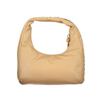 Mario Valentino beige polyurethane women's bag with structured design and top handle, stylish and versatile accessory.