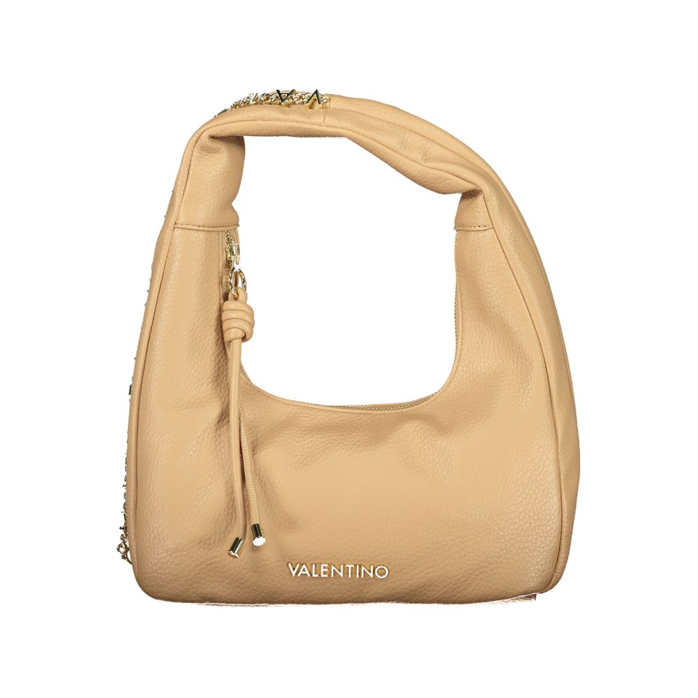 Beige Mario Valentino women's bag made of polyurethane with top handle and sleek design, perfect for stylish everyday use.
