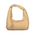 Beige Mario Valentino women's bag made of polyurethane with top handle and sleek design, perfect for stylish everyday use.