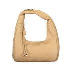 Beige Mario Valentino women's bag made of polyurethane with top handle and sleek design, perfect for stylish everyday use.